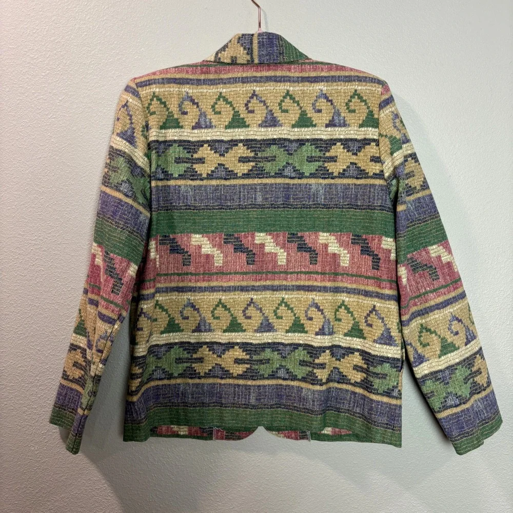 Bedford Fair Womens Western Southwestern Cowgirl Aztec Pattern Blazer Jacket‎ 10